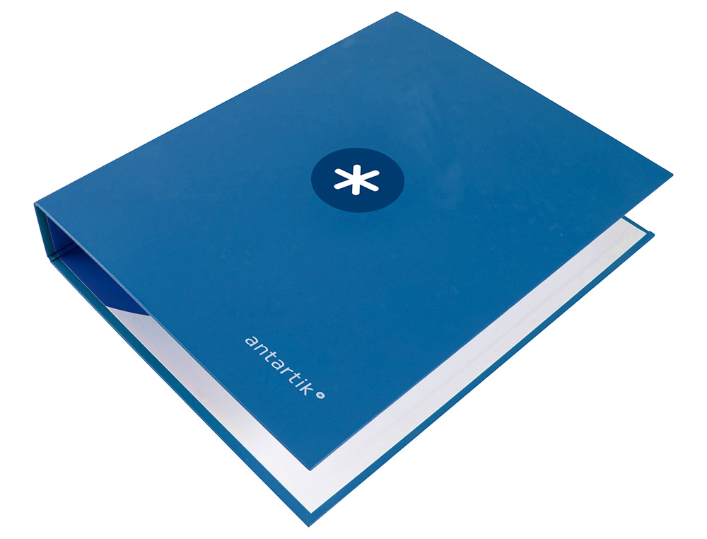 CLASSEUR ANTARTIK 4 ANNEAUX END 40MM A4+ CARTON REMBORDE    COLORIS BLEU MARINE