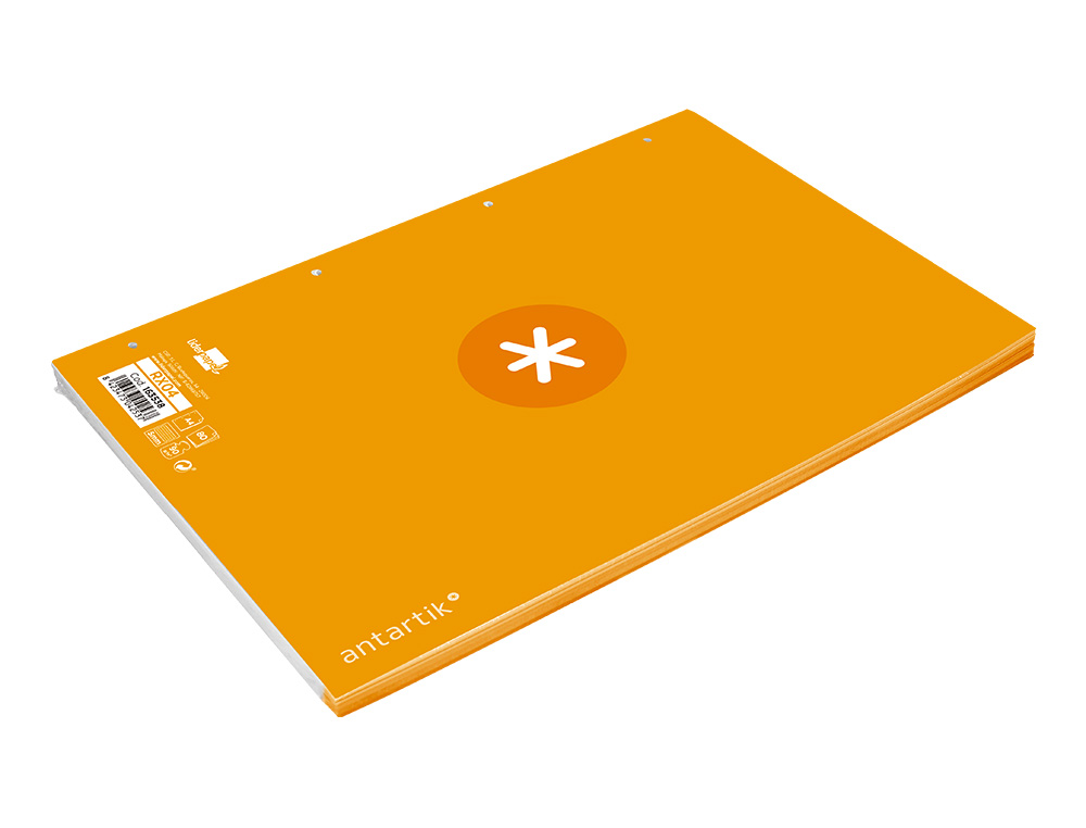 FEUILLET MOBILE ANTARTIK A4 80FEUILLES 90G QUADRILLAGE 5MM 4 TROUS BORD COLORIS JAUNE