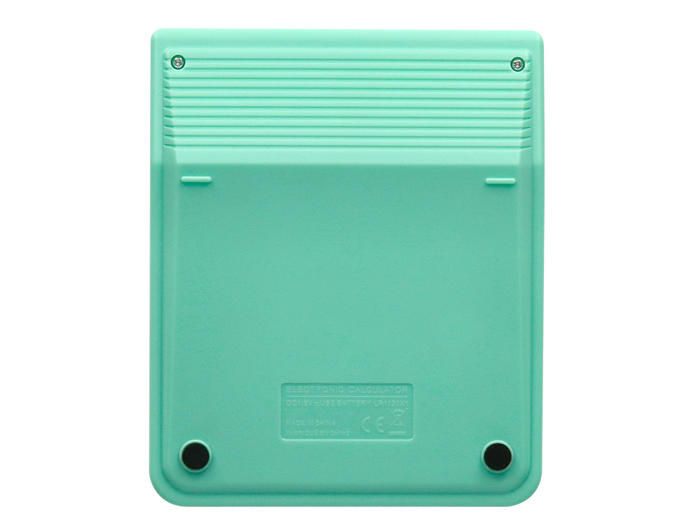 CALCULATRICE DE BUREAU LIDERPAPEL XF24 10 CHIFFRES SOLAIRE ET PILES 127X105X24 MM COLORIS VERT