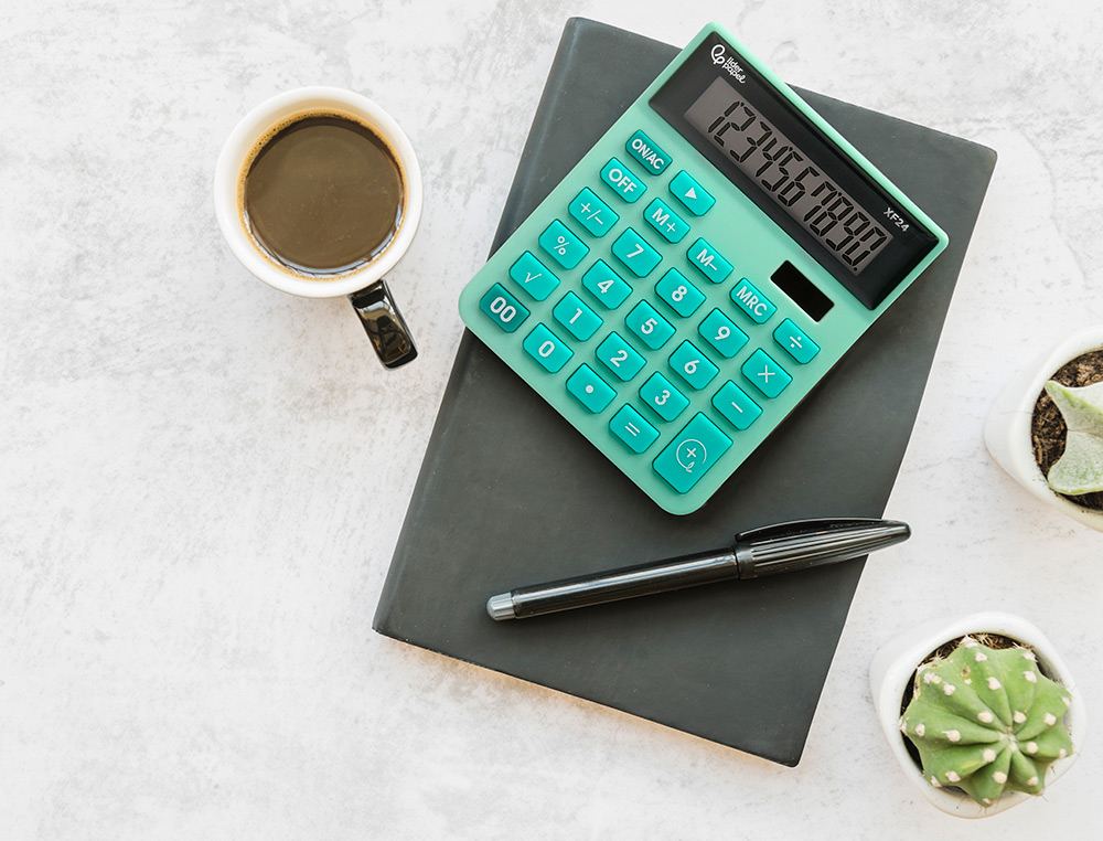 CALCULATRICE DE BUREAU LIDERPAPEL XF24 10 CHIFFRES SOLAIRE ET PILES 127X105X24 MM COLORIS VERT
