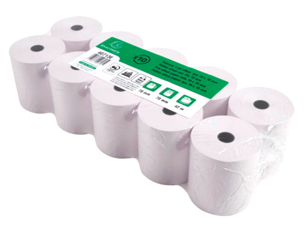 BOBINE 1 PLI EXACOMPTA 60G 60G 57X70X12  LOT DE 10