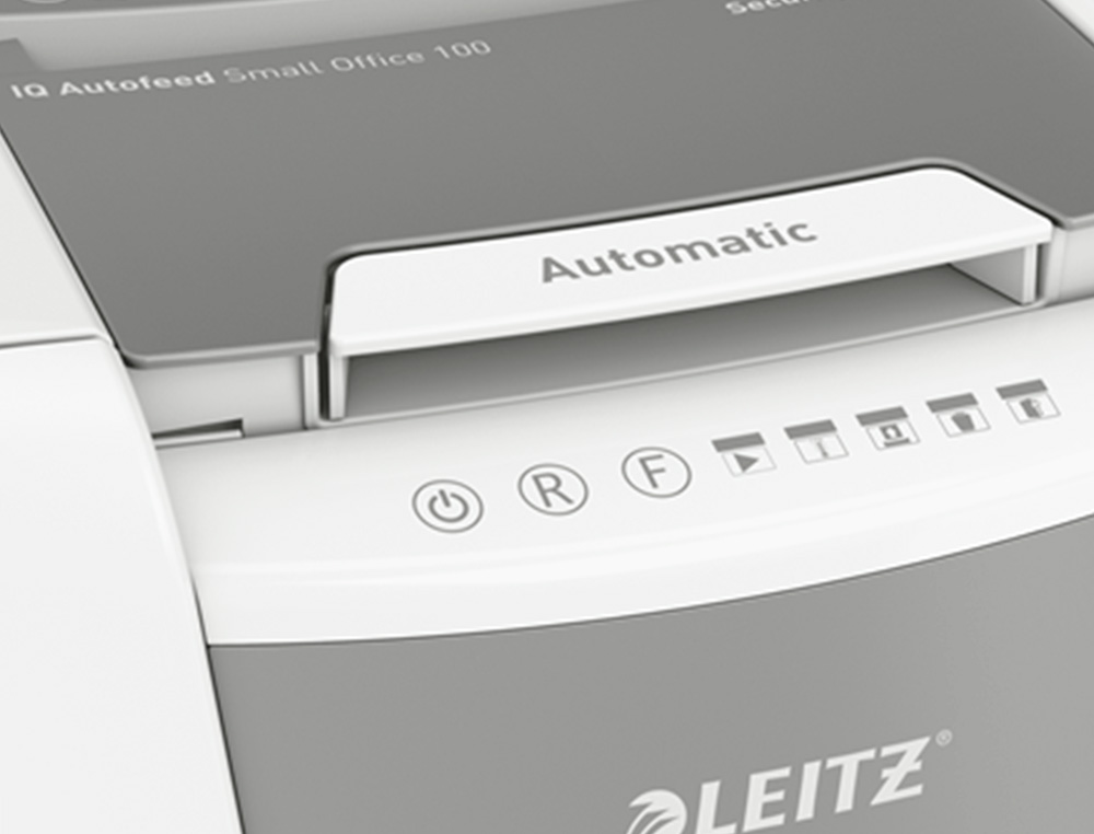 DESTRUCTEUR DE DOCUMENTS LEITZ  IQ AUTO+ OFFICE MICRO  P4 100F CORBEILLE DE 44L