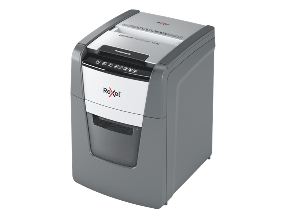 DESTRUCTEUR DE DOCUMENTS REXEL OPTIMUM AUTO+ COUPE     MICRO 100F CORBEILLE DE 34L