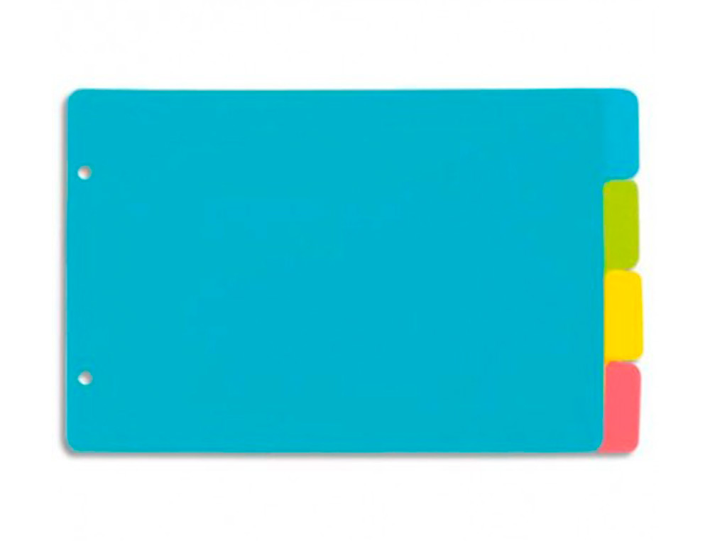 INTERCALAIRES VIQUEL A5 HAPPY FLUO 4 POSITIONS 14,5X22,5CM  COLORIS ASSORTIS