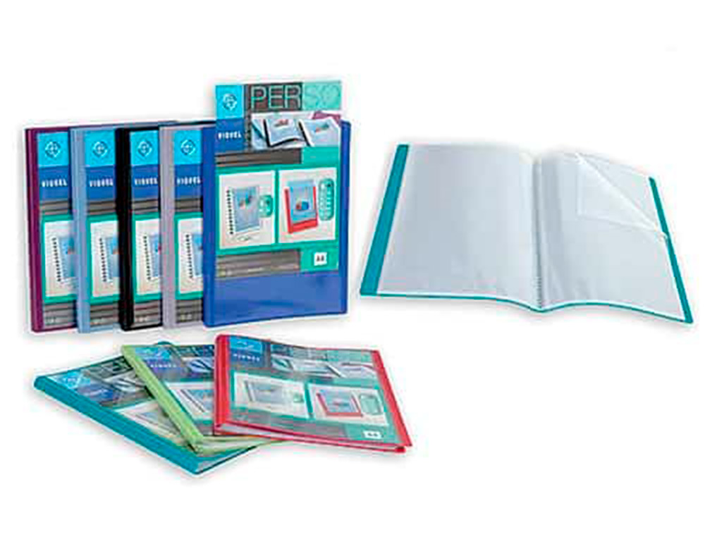 PORTE VUES ESSENTIEL RECYCLE PERSONNALISABLE 80 VUES       POLYPROPYLENE A4 COLORIS      ASSORTIS