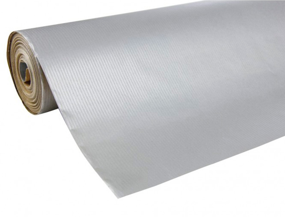 ROULEAU PAPIER CADEAU KRAFT RECYCLE AUX MOTIFS CLAIREFONTAINE ARGENT 50M X 0,70M 60G.