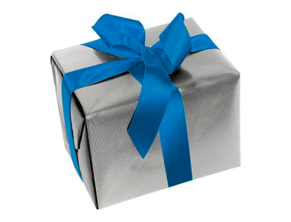 ROULEAU PAPIER CADEAU KRAFT RECYCLE AUX MOTIFS CLAIREFONTAINE ARGENT 50M X 0,70M 60G.