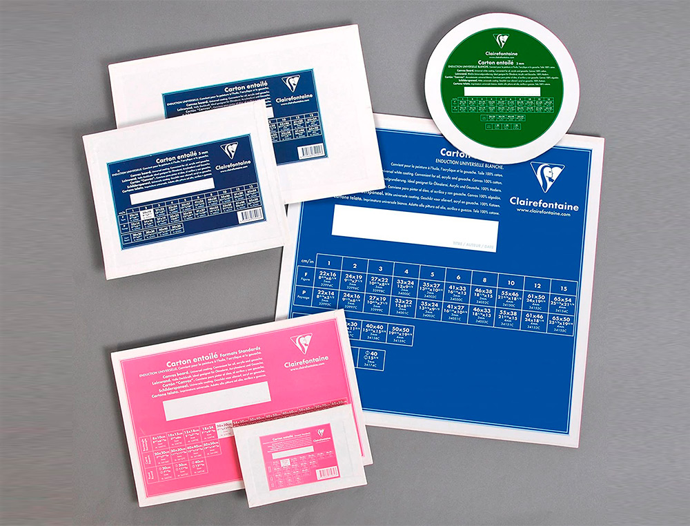 CARTON   PEINDRE CLAIREFONTAINE COTON BLANC    40X40CM 3MM