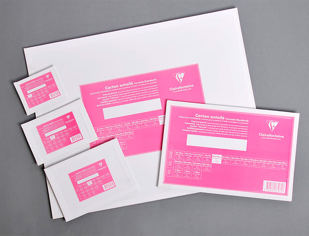 CARTON   PEINDRE CLAIREFONTAINE COTON BLANC    40X50CM 4MM