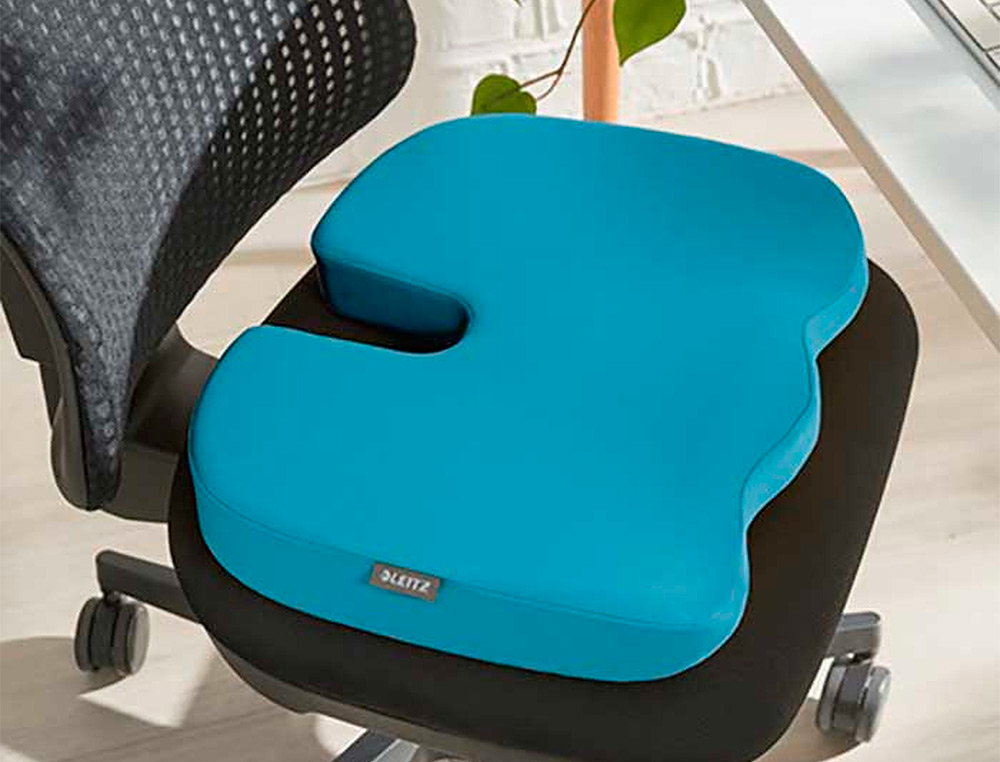 COUSSIN DE SIEGE ERGONOMIQUE LEITZ ERGO COSY BLEU