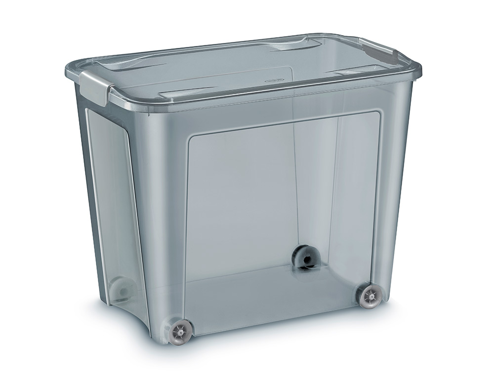 BOITE DE RANGEMENT CEP POLYPROPYLENE 4 ROULETTES POUR DEPLACEMENT 59,3X38X47CM CONTENANCE 67L