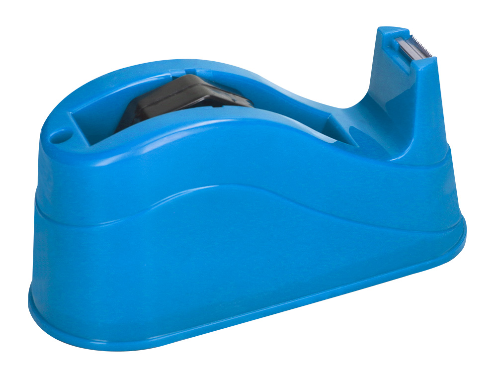 DEVIDOIR DE COMPTOIR DE RUBAN ADHESIF POUR ROULEAU DE 66M   220X100X70 MM COLORIS BLEU