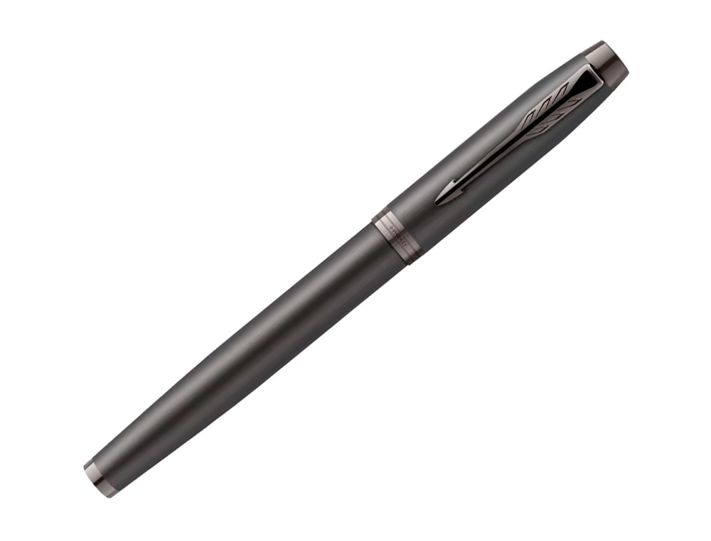 STYLO-PLUME PARKER IM MONOCHROME NOIR POINTE MOYENNE ENCRE BLEU ETUI CADEAU