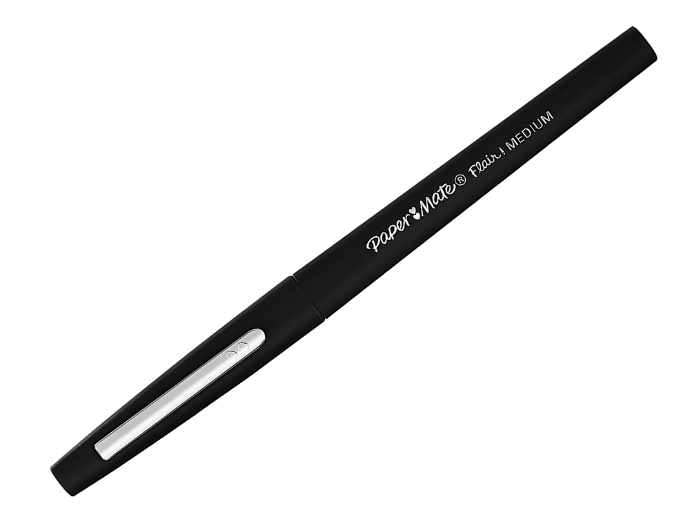 FEUTRE ECRITURE PAPER MATE FLAIR ORIGINAL POINTE MOYENNE 0,7MM ENCRES NOIR BLISTER 5   COULEURS