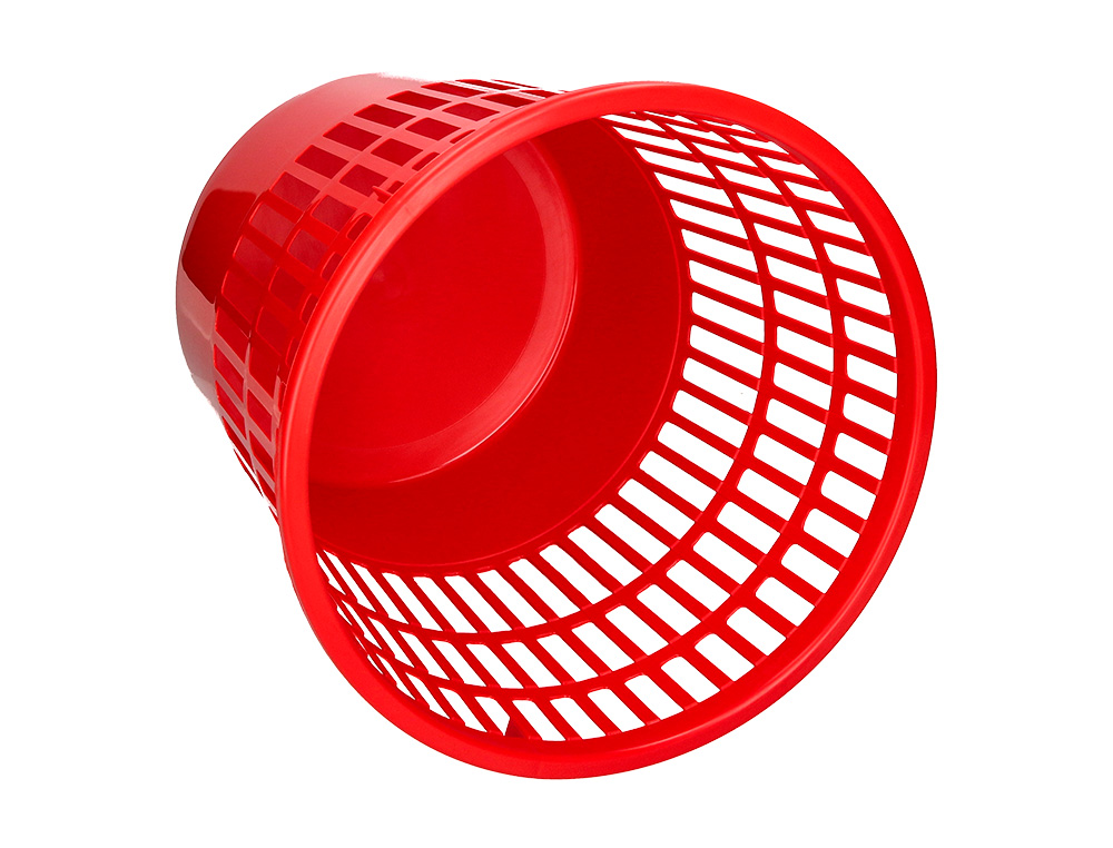 CORBEILLE PAPIER Q-CONNECT AJOUREE PLASTIQUE 15L 285X290MM COLORIS ROUGE