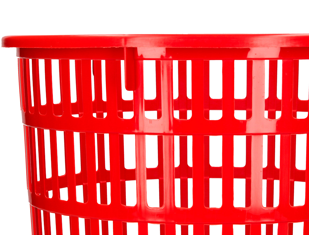 CORBEILLE PAPIER Q-CONNECT AJOUREE PLASTIQUE 15L 285X290MM COLORIS ROUGE