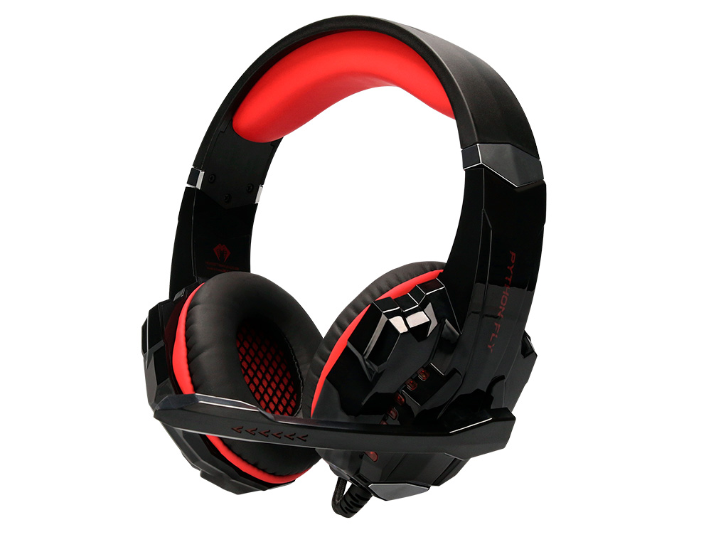 CASQUE Q-CONNECT GAMING FILAIRE AVEC MICROPHONE       AJUSTABLE ET LUMIERE LED      COLORIS NOIR