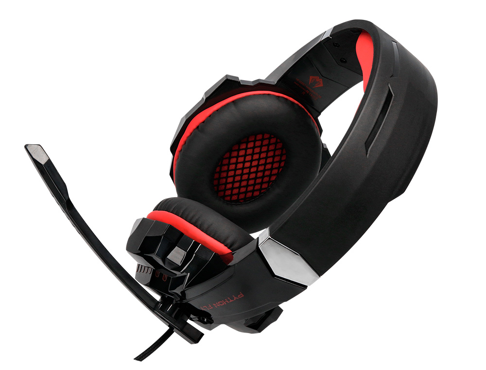CASQUE Q-CONNECT GAMING FILAIRE AVEC MICROPHONE       AJUSTABLE ET LUMIERE LED      COLORIS NOIR