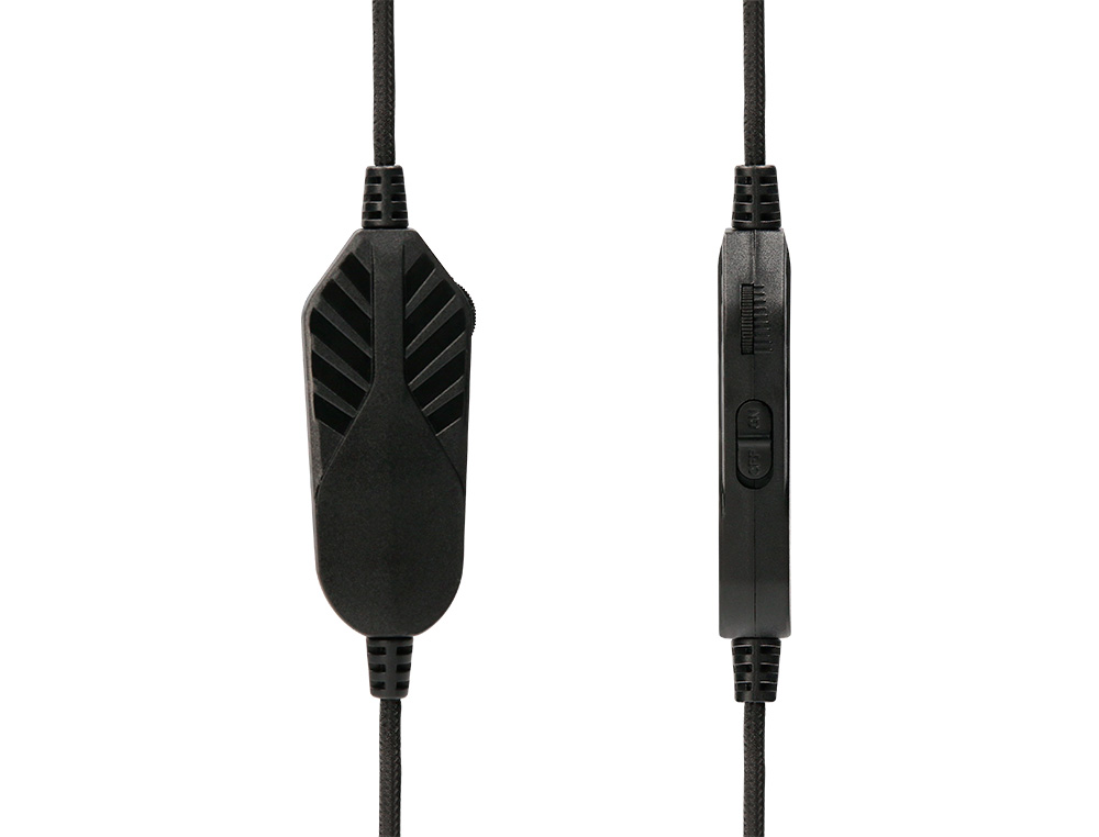 CASQUE Q-CONNECT GAMING FILAIRE AVEC MICROPHONE       AJUSTABLE ET LUMIERE LED      COLORIS NOIR