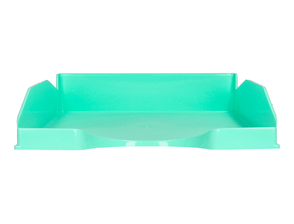 CORBEILLE A COURRIER Q-CONNECT PLASTIQUE           240X70X340MM COLORIS VERT     MENTHE OPAQUE