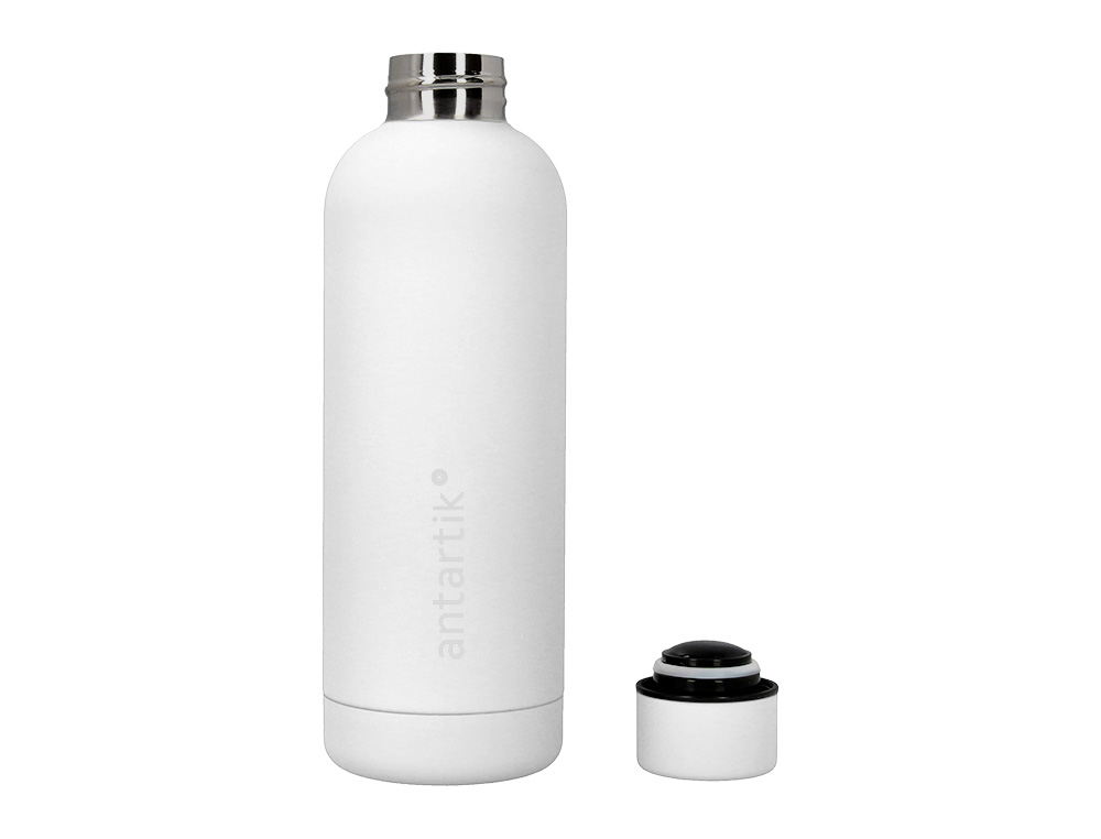 BOUTEILLE ISOTHERME ANTARTIK ACIER INOXYDABLE SANS BPA     500ML COLORIS BLANC