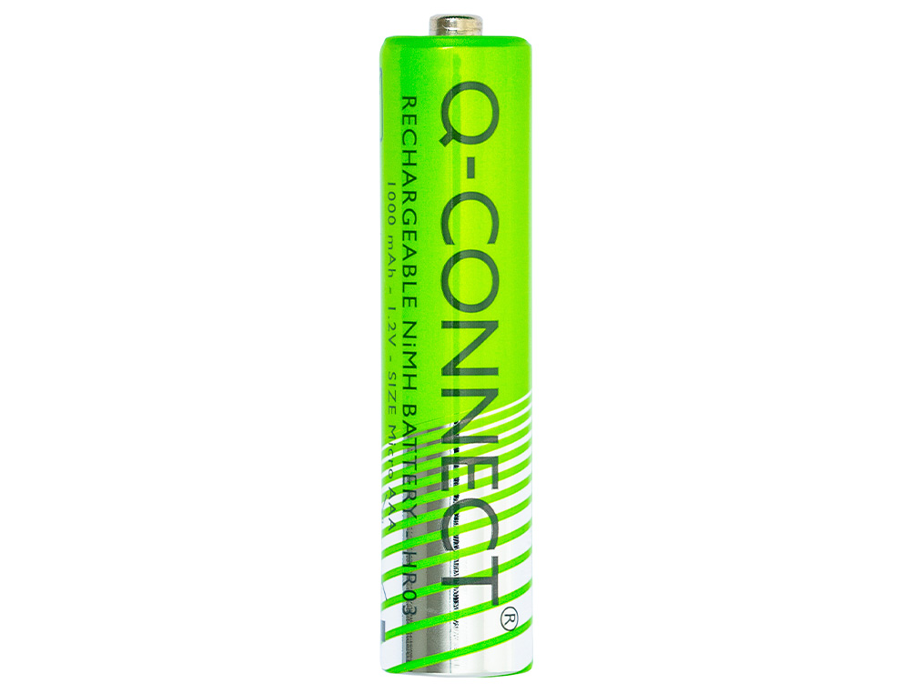 PILE Q-CONNECT ALCALINE AAA RECHARGEABLE BLISTER 2 UNITES
