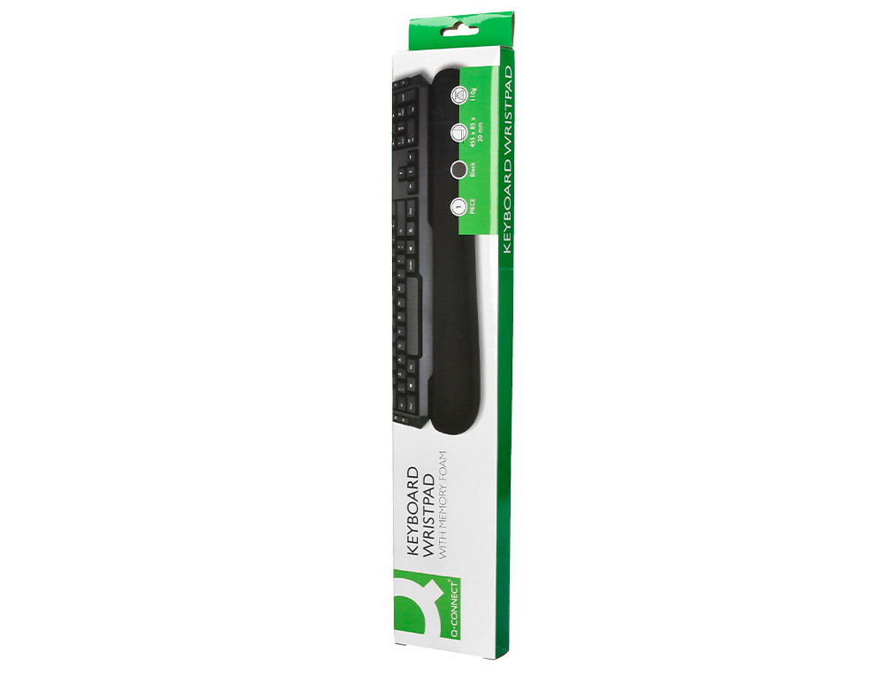 REPOSE-POIGNETS Q-CONNECT MEMORY FOAM CLAVIER           460X85X25MM COLORIS NOIR
