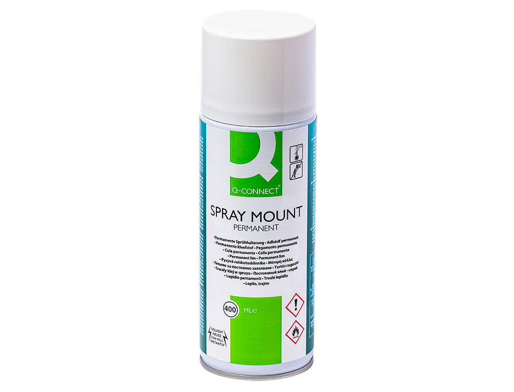 COLLE Q-CONNECT ADHESIF SPRAY MOUNT ADHESIF PERMANENT       FLACON 400 ML