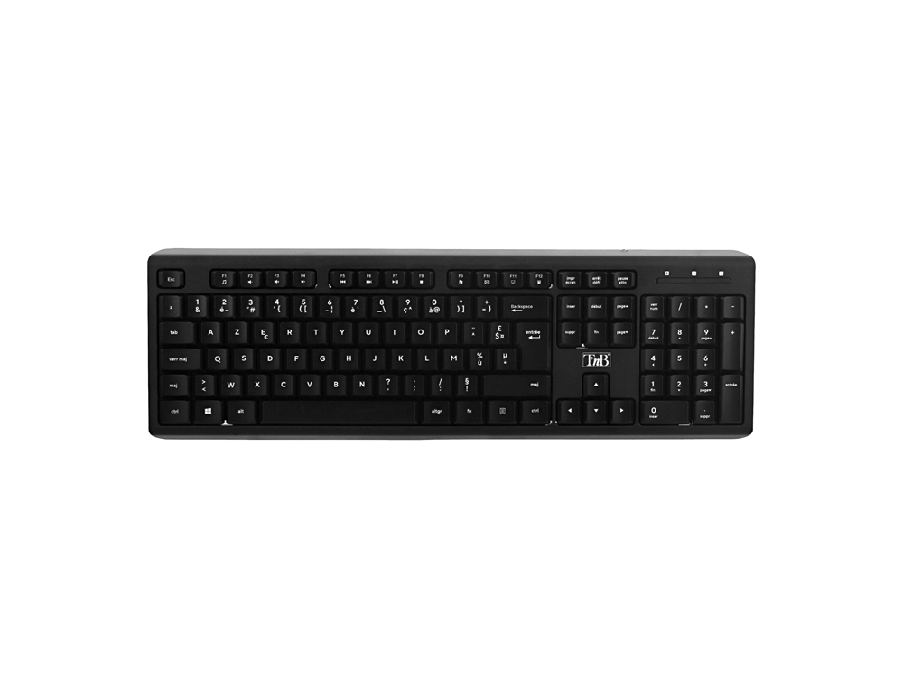 CLAVIER SANS FIL T'NB SILENT ULTRA SILENCIEUX AZERTY       COLORIS NOIR