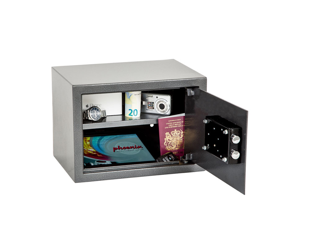 COFFRE-FORT PHOENIX SECURITE VELA HOME & OFFICE SS0802K    TAILLE 2 SERRURE A CLE        COLORIS GRIS FONCE