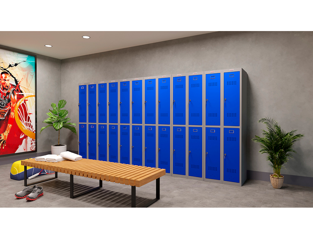 CASIER PERSONNEL PHOENIX SERIE PL PL1230GBK SERRURE A CLE COLORIS BLEU