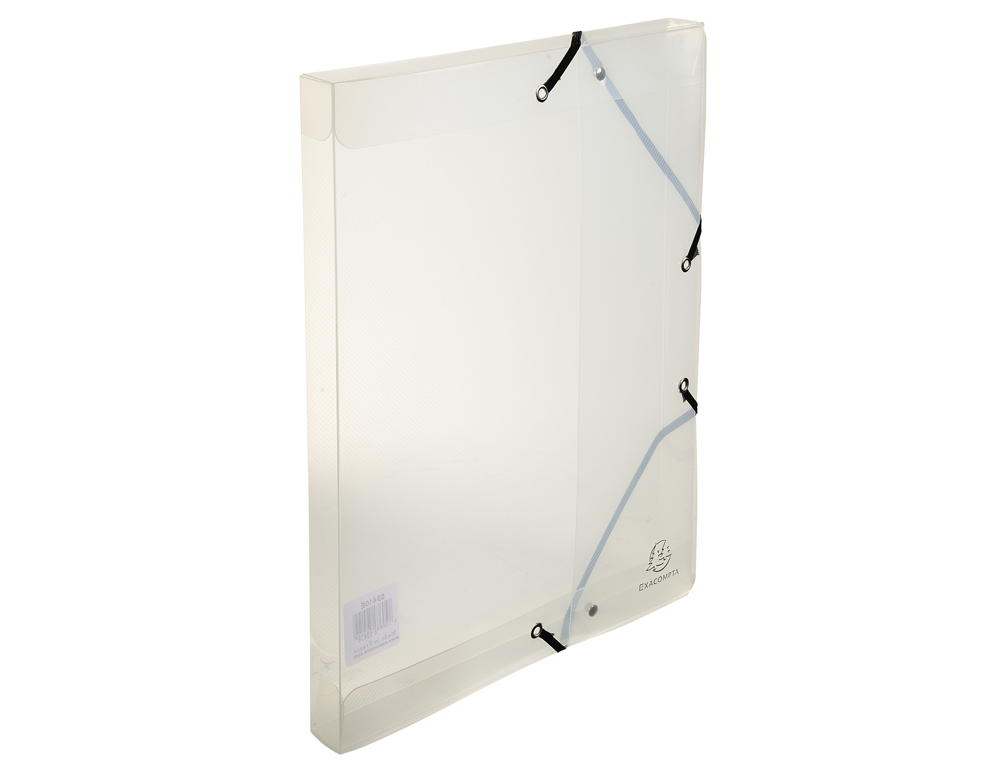 BOITE CLASSEUR EXACOMPTA A4 PP CRYSTAL COLOURS FERMETURE  ELASTIQUE DOS 25MM COLORIS    ASSORTIS