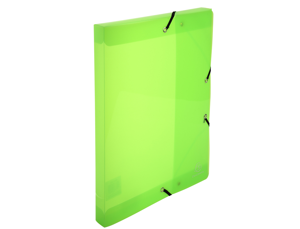 BOITE CLASSEUR EXACOMPTA A4 PP CRYSTAL COLOURS FERMETURE  ELASTIQUE DOS 25MM COLORIS    ASSORTIS