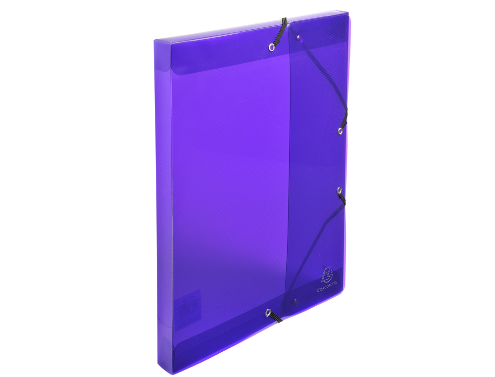 BOITE CLASSEUR EXACOMPTA A4 PP CRYSTAL COLOURS FERMETURE  ELASTIQUE DOS 25MM COLORIS    ASSORTIS