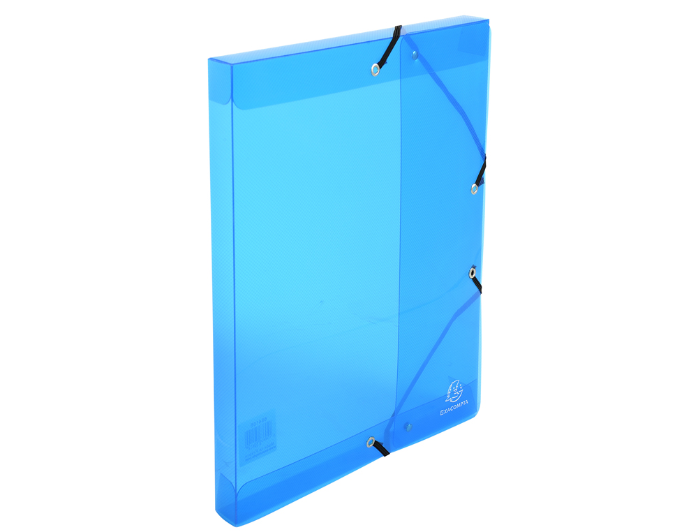 BOITE CLASSEUR EXACOMPTA A4 PP CRYSTAL COLOURS FERMETURE  ELASTIQUE DOS 25MM COLORIS    ASSORTIS