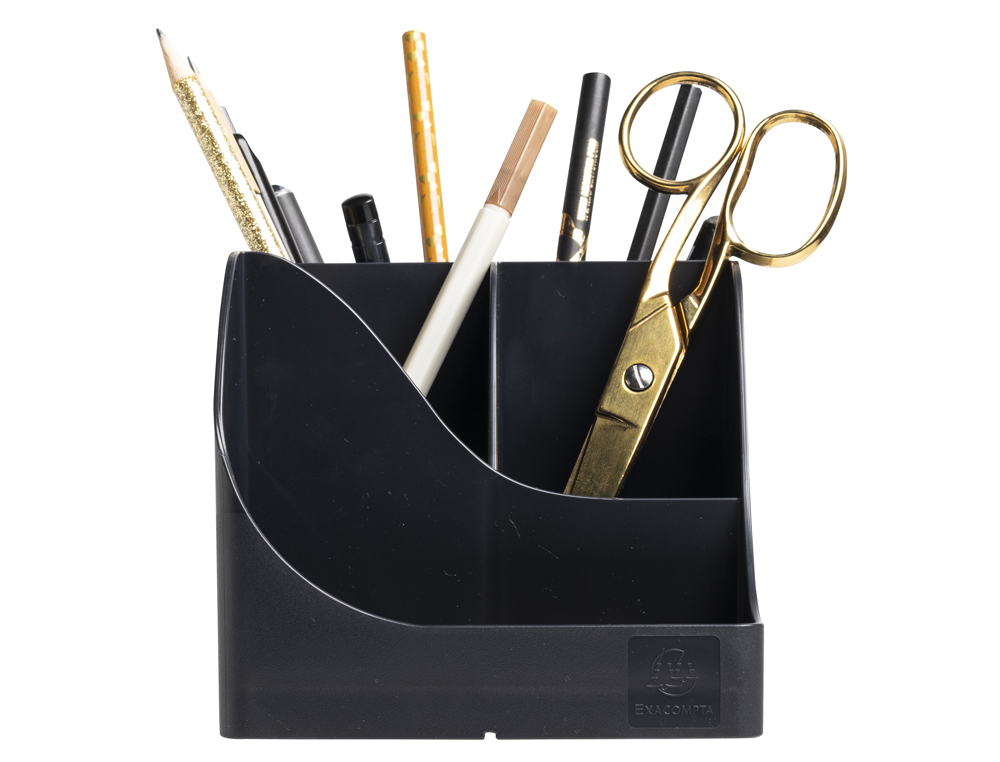 POT A CRAYONS EXACOMPTA PEN-WAVE NEO DECO 5           COMPARTIMENTS COLORIS NOIR