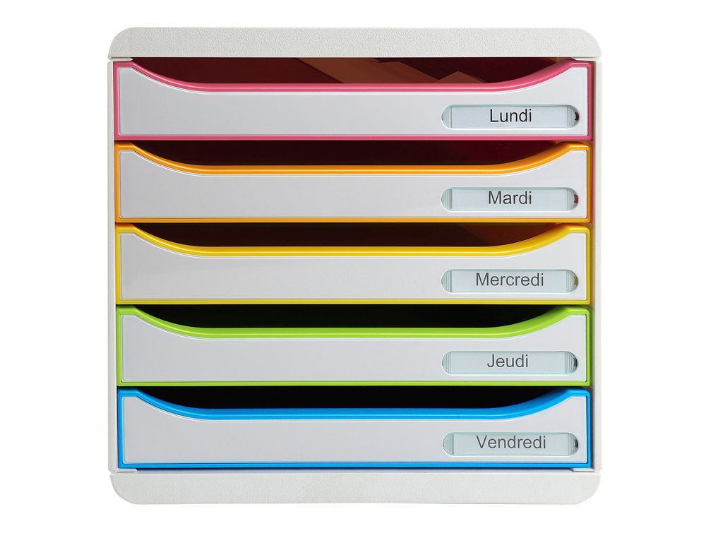 MODULE CLASSEMENT EXACOMPTA BIG BOX PLUS 5 TIROIRS COLORIS ARLEQUIN