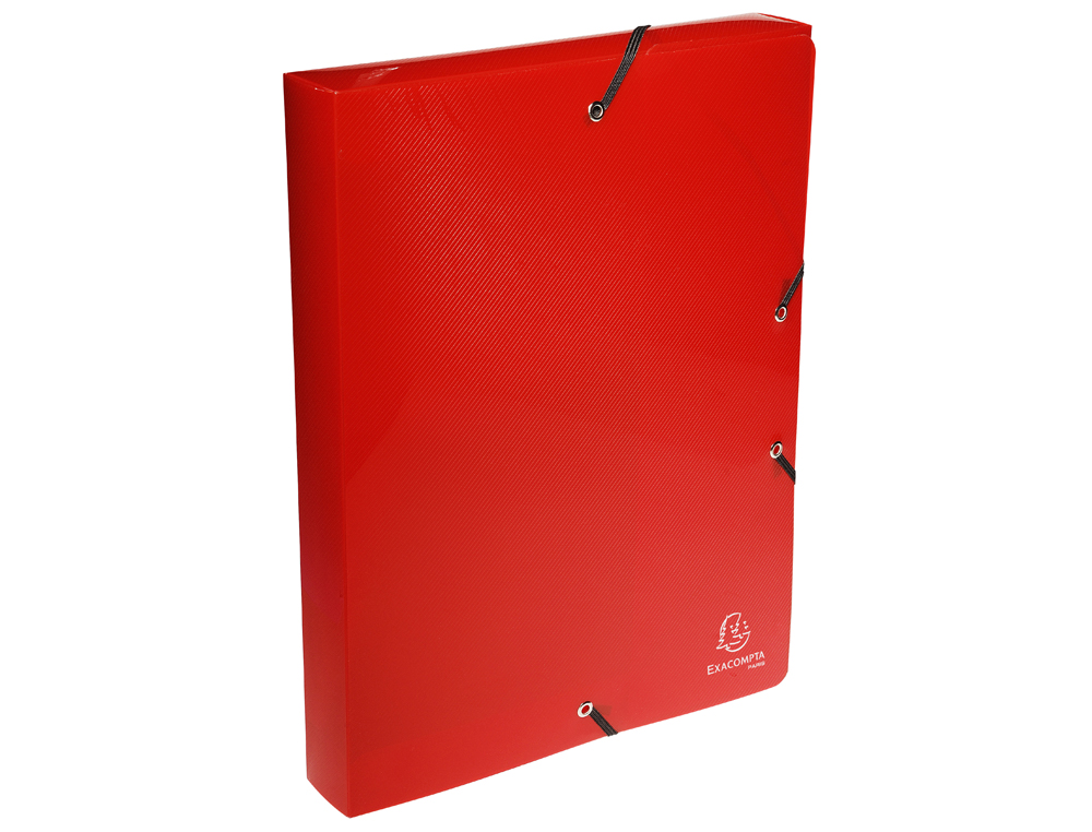 BOITE CLASSEMENT EXACOMPTA A4 PP CRYSTAL COLOURS FERMETURE  ELASTIQUE DOS 40MM COLORIS    ASSORTIS