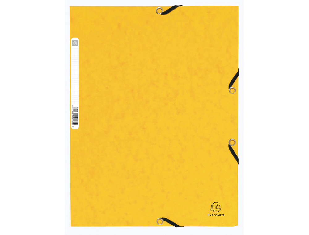 CHEMISE EXACOMPTA 3 RABATS CARTE LUSTREE 355GR A4        FERMETURE ELASTIQUE ETIQUETTE COLORIS ASSORTIS LOT 10