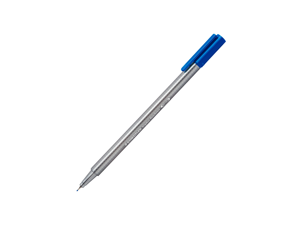 FEUTRE STAEDTLER TRIPLUS FINELINER 334 TRIANGULAIRE    POINTE SUPERFINE 0,3MM        COLORIS BLEU