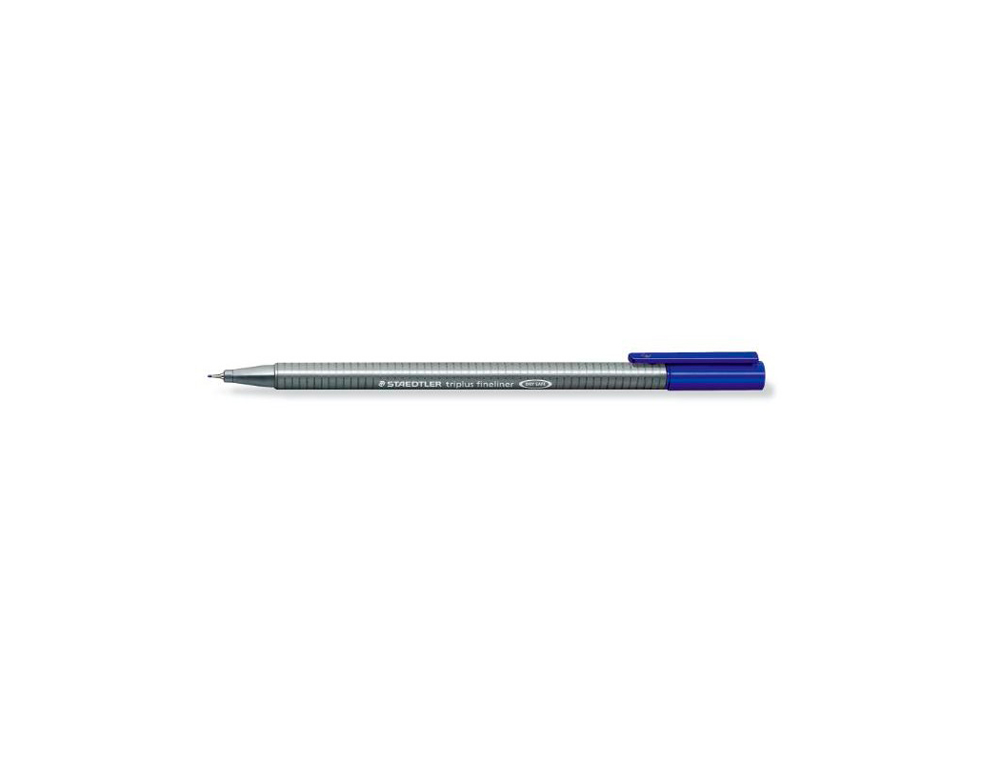FEUTRE STAEDTLER TRIPLUS FINELINER 334 TRIANGULAIRE    POINTE SUPERFINE 0,3MM        COLORIS BLEU