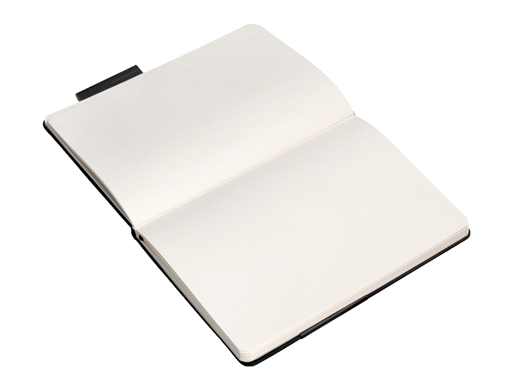 CARNET FERMETURE ELASTIQUE ANTARTIK NOTES COUVERTURE RIGIDE A5 PAPIER UNI IVOIRE 100 FEUILLES 80GR FSC COLORIS NOIR