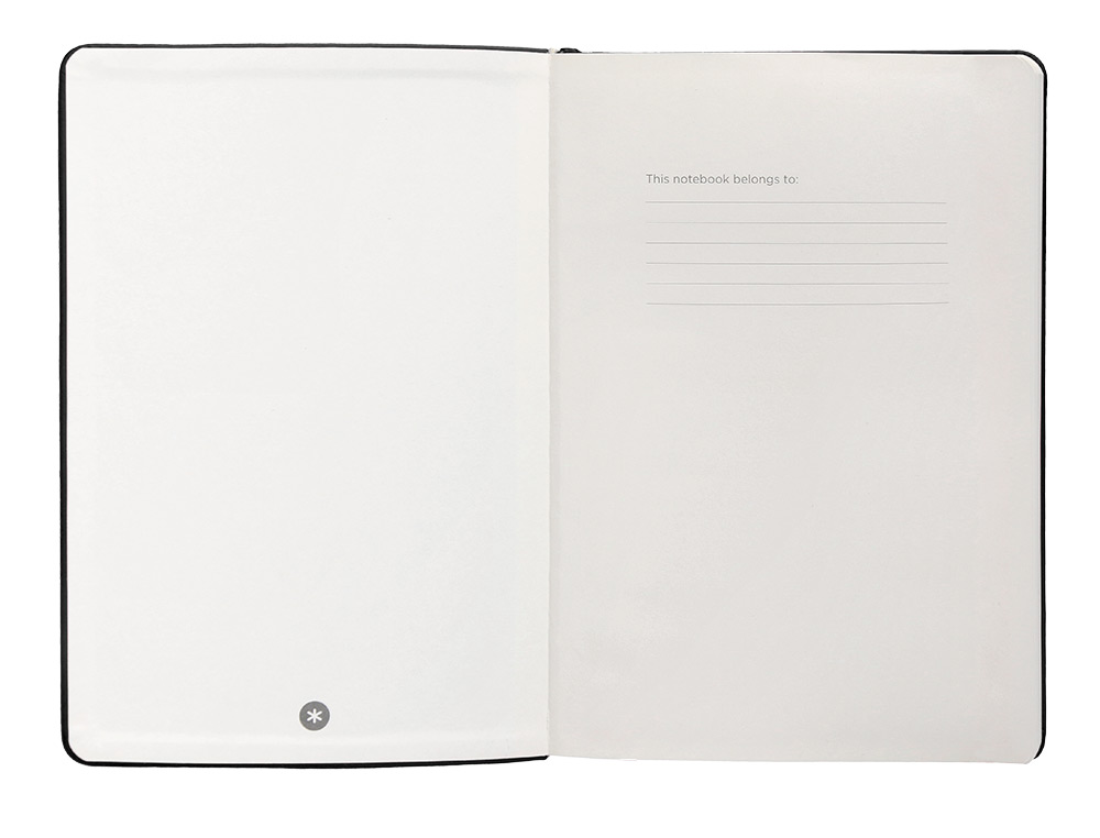 CARNET FERMETURE ELASTIQUE ANTARTIK NOTES COUVERTURE RIGIDE A5 PAPIER UNI IVOIRE 100 FEUILLES 80GR FSC COLORIS NOIR