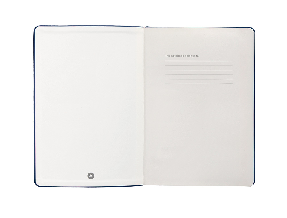 CARNET FERMETURE ELASTIQUE ANTARTIK NOTES COUVERTURE RIGIDE A4 PAPIER UNI IVOIRE 100 FEUILLES 80GR FSC BLEU MARINE