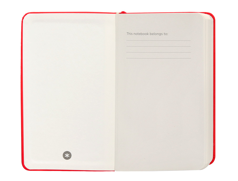 CARNET FERMETURE ELASTIQUE ANTARTIK NOTES COUVERTURE     RIGIDE A6 LIGNE 100 FEUILLES  80GR FSC COLORIS ROUGE
