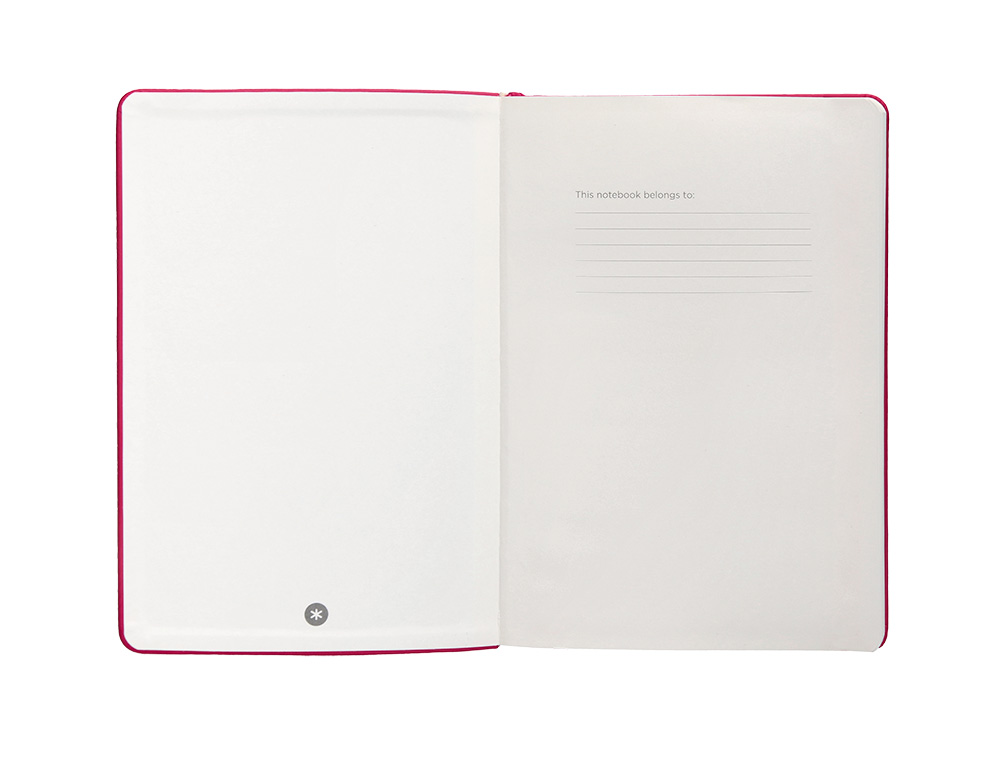 CARNET FERMETURE ELASTIQUE ANTARTIK NOTES COUVERTURE     RIGIDE A4 LIGNE 100 FEUILLES  80GR FSC COLORIS FRAMBOISE