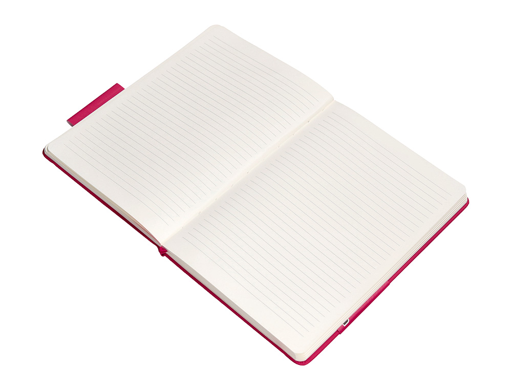 CARNET FERMETURE ELASTIQUE ANTARTIK NOTES COUVERTURE     RIGIDE A4 LIGNE 100 FEUILLES  80GR FSC COLORIS FRAMBOISE
