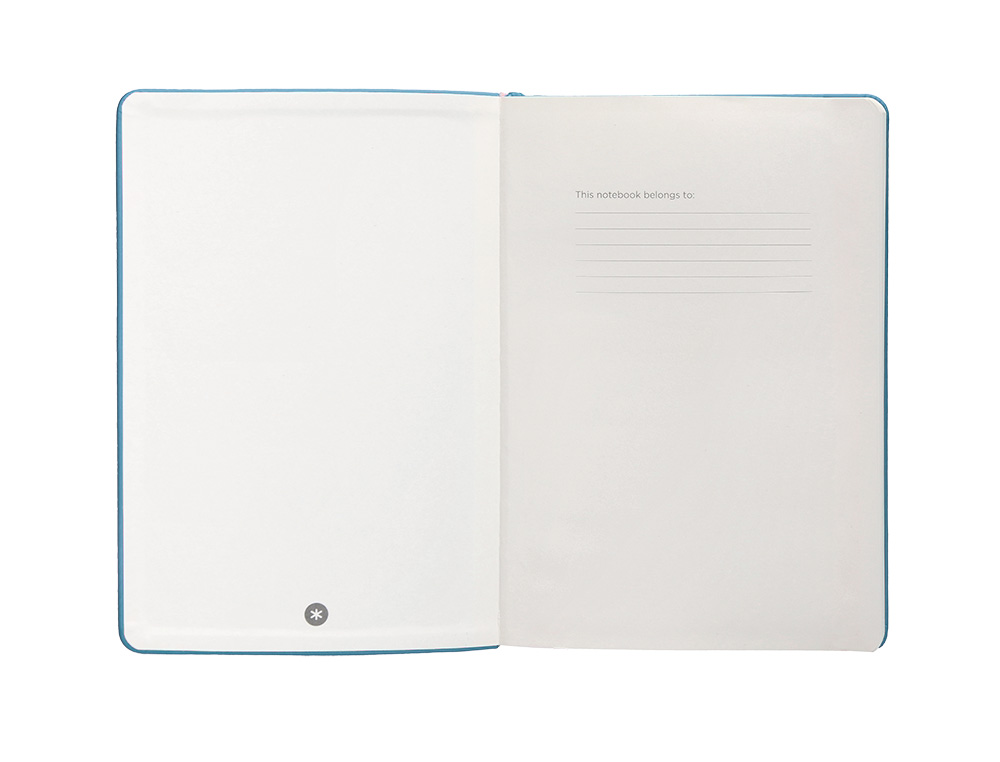 CARNET FERMETURE ELASTIQUE ANTARTIK NOTES COUVERTURE RIGIDE A4 PAPIER UNI IVOIRE 100 FEUILLES 80GR FSC BLEU CIEL