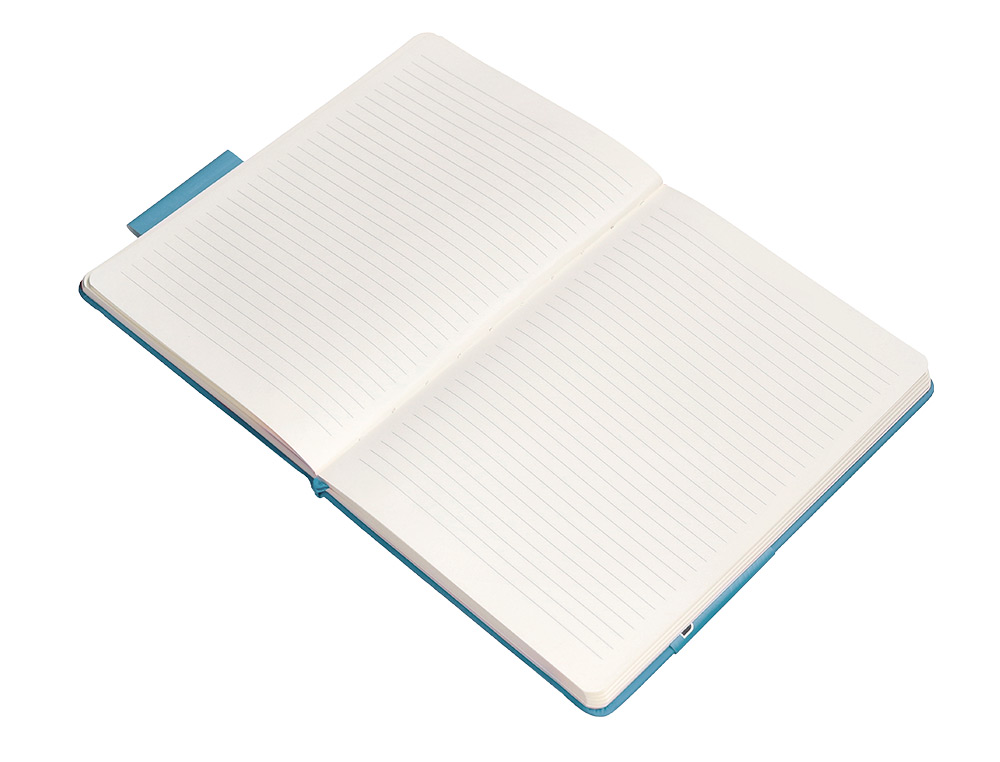 CARNET FERMETURE ELASTIQUE ANTARTIK NOTES COUVERTURE     RIGIDE A5 LIGNE 100 FEUILLES  80GR FSC COLORIS BLEU CIEL