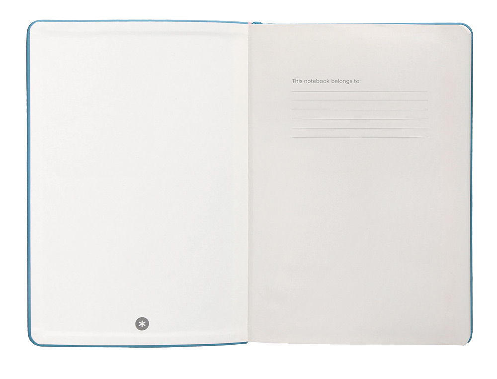 CARNET FERMETURE ELASTIQUE ANTARTIK NOTES COUVERTURE     RIGIDE A5 LIGNE 100 FEUILLES  80GR FSC COLORIS BLEU CIEL